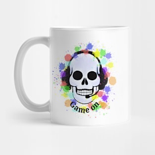 Game on gamer skull Mug